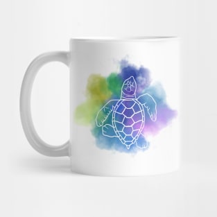 Hawksbill Turtle Hatchling - Watercolor Lineart Mug